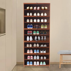 YIYIBYUS Brown Shoe Storage Cabinet 10 Tier Entryway Shoe Rack - 1 of 4