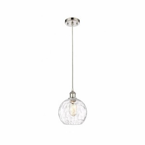Athens Water Glass - 1 Light Cord Mini Pendant In Industrial Style-10 Inches Tall and 8 Inches Wide - 1 of 1