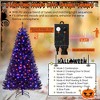 Resenkos 7-Ft Black Artificial Halloween Christmas Tree with Spooky Sounds - Black - 3 of 4