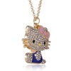 Sanrio Hello Kitty Crystal Pendant Necklace - Gold-Tone with Colorful Enamel Accents - 4 of 4