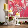 7.5"H Sullivans Raised Floral Bird Planter Set of 2, White - 3 of 4