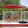 Tangkula 10 FT Solar Offset Hanging Umbrella w/ 40 Lamp Beads  Solar Panel Easy Tilt Adjustment Lighted Patio Cantilever Umbrella Beige/Tan/Orange/Wine - 2 of 4