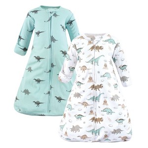 Hudson Baby Cotton Long-Sleeve Wearable Sleeping Bag, Sack, Blanket, Dino Blast Long Sleeve - 1 of 4