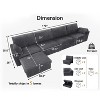 Vipbear Beige Extra Large Modular Sectional Sofa,Comfy Corduroy Modern Oversized 4-Seat Sectional Couch with Deep Seat,Tool-Free Assembly - 2 of 4