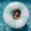 Sunnylife: Soft Olive Stripe Tube Pool Ring, 41" Inflatable Float,Water & Beach - 3 of 4