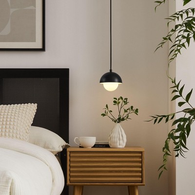 Modway Eclipse Globe Pendant Light, Modern Ceiling Fixture with Orb Design in Black