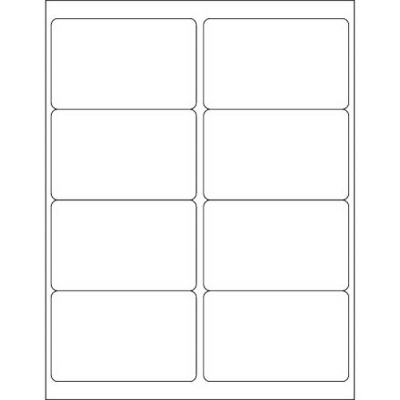 Box Partners Laser Labels Rectangle 4" x 2 1/2" White 800/Case LL125