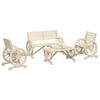 vidaXL Fir Wood Patio Lounge Set - 4PC Outdoor Garden Furniture with Ergonomic Seating, Comfortable Armrests, and Rectangular Coffee Table - 2 of 4