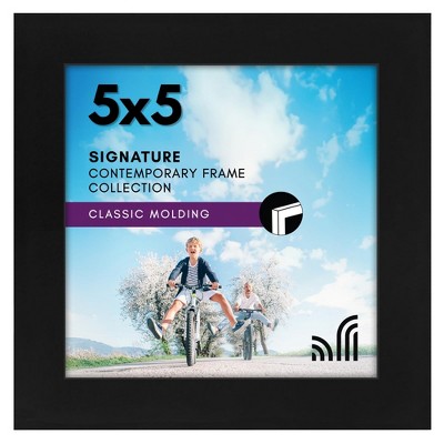 Americanflat 5x5 Picture Frame - Signature Collection - Gallery Style Frames - Square Frame Black