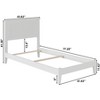 AFI Furnishings Nantucket Twin Traditional Bed with Open Footboard and Turbo Charger in White - 3 of 4