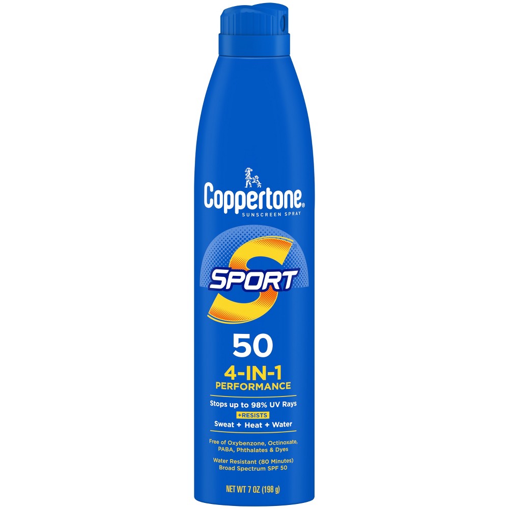 (best by 12/2024) (pack of 3 ) Coppertone Sport Sunscreen Spray - SPF 50 - 7oz