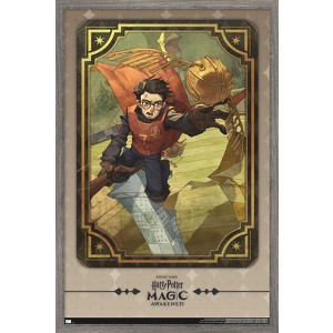 Trends International Harry Potter: Magic Awakened - Harry Quidditch Framed Wall Poster Prints - 1 of 4