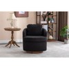 NicBex Accent Chair Swivel Chair Sofa Chair Fabric Comfy Chair With Soild Wood Round Brown Base Leg for Bedroom - 2 of 4