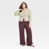Women's Mid-Rise Wide Leg Linen Pull-On Pants - A New Day™ - 3 of 3