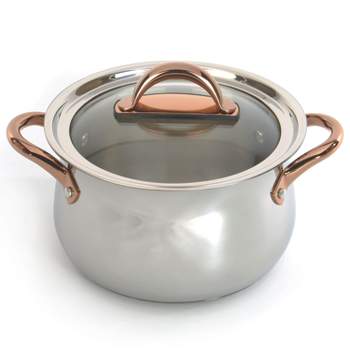 BergHOFF Ouro Gold 18/10 Stainless Steel Stockpot, Glass Lid