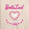 Women's - Barbie - Barbie Land Postal Service Lightweight French Terry Wide Neck Long Sleeve Shirt - 2 of 4