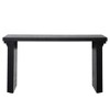 HDZNVF 58in Modern Minimalist Black Wooden Console Table for Entryway, Living Room, and Hallway - 3 of 4