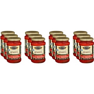 Alessi Fire Roasted Italian style Red Peppers - Case of 12 - 12 oz - 1 of 2