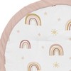 Sweet Jojo Designs Girl Baby Tummy Time Playmat Boho Rainbow Pink Gold and Taupe - 3 of 4