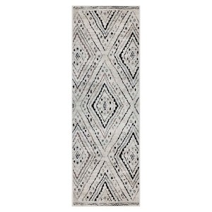 Modern Farmhouse Diamonds Indoor Runner or Area Rug by Blue Nile Mills - 1 of 4