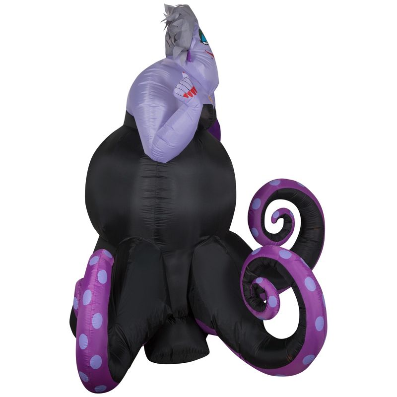 Gemmy Animated Projection Airblown Inflatable Ursula Disney, 6 ft Tall, Black, 3 of 7