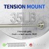 Shower Curtain Rod, 1" Non Slip Adjustable 28-74 inch No Drilling Shower Curtain Rods Spring Tension - 4 of 4