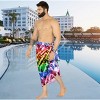 HAPPY BAY Men's Pareo Sarong Bath Swim Wrap One Size Multi Chevron - 2 of 4