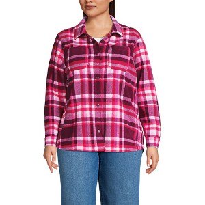 Lands' End Women's Anyweather Fleece Shirt Jacket - 1 of 4