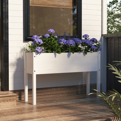 vidaXL Garden Planter 59.1"x19.7"x27.6" Solid Wood Pine