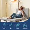 Vipbear three-fold memory foam mattress, 3/4-inch single-fold mattress, foldable and washable bedspread, travel and guest pad, grey - 3 of 4