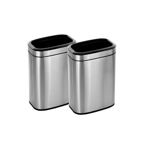 Alpine Industries Stainless Steel Rectangular Liner Open Top Commercial Indoor Trash Can 5.3 Gallon - 1 of 4