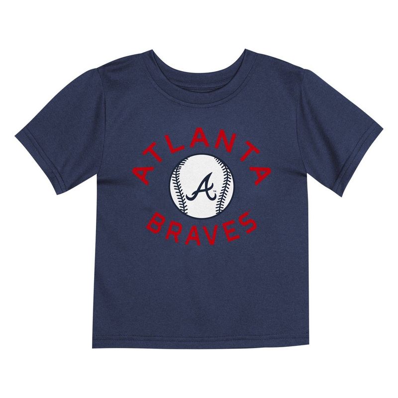 MLB Atlanta Braves Toddler Boys&#39; 2pk T-Shirt, 3 of 4