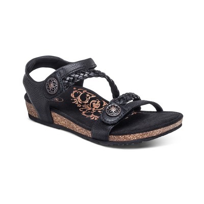 Aetrex Jillian Braided Quarter Strap