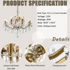 ALOADECOR  Classic/Traditional Lighting Fixture Antique Gold Ornate Crystal Chandelier - 4 of 4