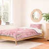 Deny Designs 3pc Twin/Twin XL thespacehouse Ribbon Bows and Bunnies Duvet and Sham Set Red - 2 of 4