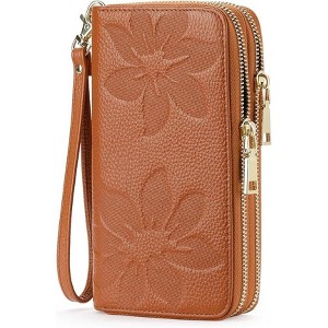 Luupatchy Plum Blossom Women's Wallet, with RFID Blocking Wristlet Leather - 1 of 4