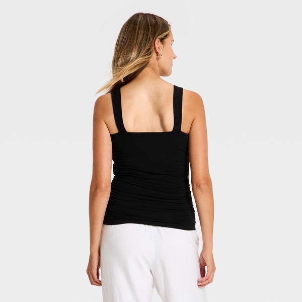Top Tipo Tanque con Fruncido Lateral y Doble Capa de Jersey Moderno para Mujer - A New Day™ 2