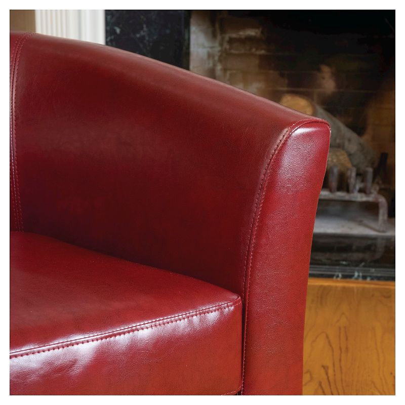 Preston Club Chair Oxblood Red - Christopher Knight Home, 4 of 6