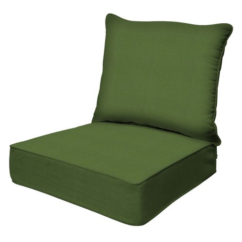 Honeycomb Outdoor Deep Seating Cushion Set Textured Solid Artichoke Green Target