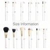 Premium Synthetic Travel Makeup Brush Set 12pcs with Holder, Foundation, Powder, Contour, Blush, Eye Brushes - 3 of 4