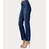 Women's Wo's Mandie Curvy Mid Rise Ankle Straight Slim Jeans - RISEN - 2 of 4