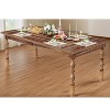 Resenkos Dining Table, Living Room Table,Wood Dining Table, 62” Kitchen Table with Carved Turned Legs for 4-6 People, - 4 of 4