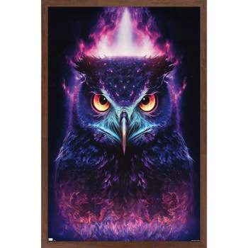 Trends International Wumples - Mystic Owl Framed Wall Poster Prints