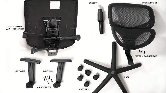 Multi-Function Mesh Task Chair Black - Boss Office Products, 2 of 11, play video