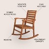 Carey Modern Slat-Back Acacia Wood Patio Outdoor Rocking Chair - JONATHAN Y - 4 of 4