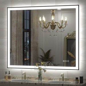 Apmir Super Bright Front & Back LED Lighted Anti-Fog Aluminum Alloy Framed Tempered Glass Bathroom/Vanity Mirror with ETL & 3-Year Warranty - 1 of 4