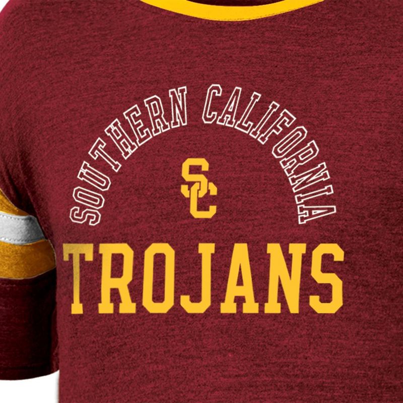NCAA USC Trojans Girls&#39; Short Sleeve Striped Shirt, 3 of 4