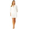 Women's Long Sleeve Button Up Cover Up - image 2 of 4