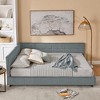 Queen Size Upholstered Daybed with Comfortable Backrest and Armrests - 4 of 4