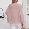 Womens Chunky Textured Knit Pocketed V Neck Soft Short Cardigan Sweaters for Women Trendy Winter Coats - 4 of 4